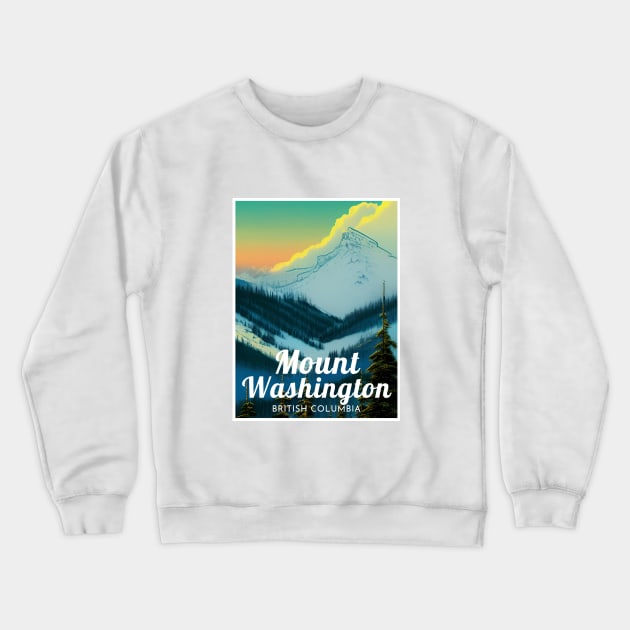 Mount Washington British Columbia Canada ski Crewneck Sweatshirt by UbunTo